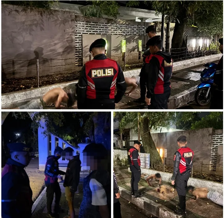 Patroli Sat Samapta Polres Garut Amankan Dua Remaja Konsumsi Miras di Kawasan Pendopo